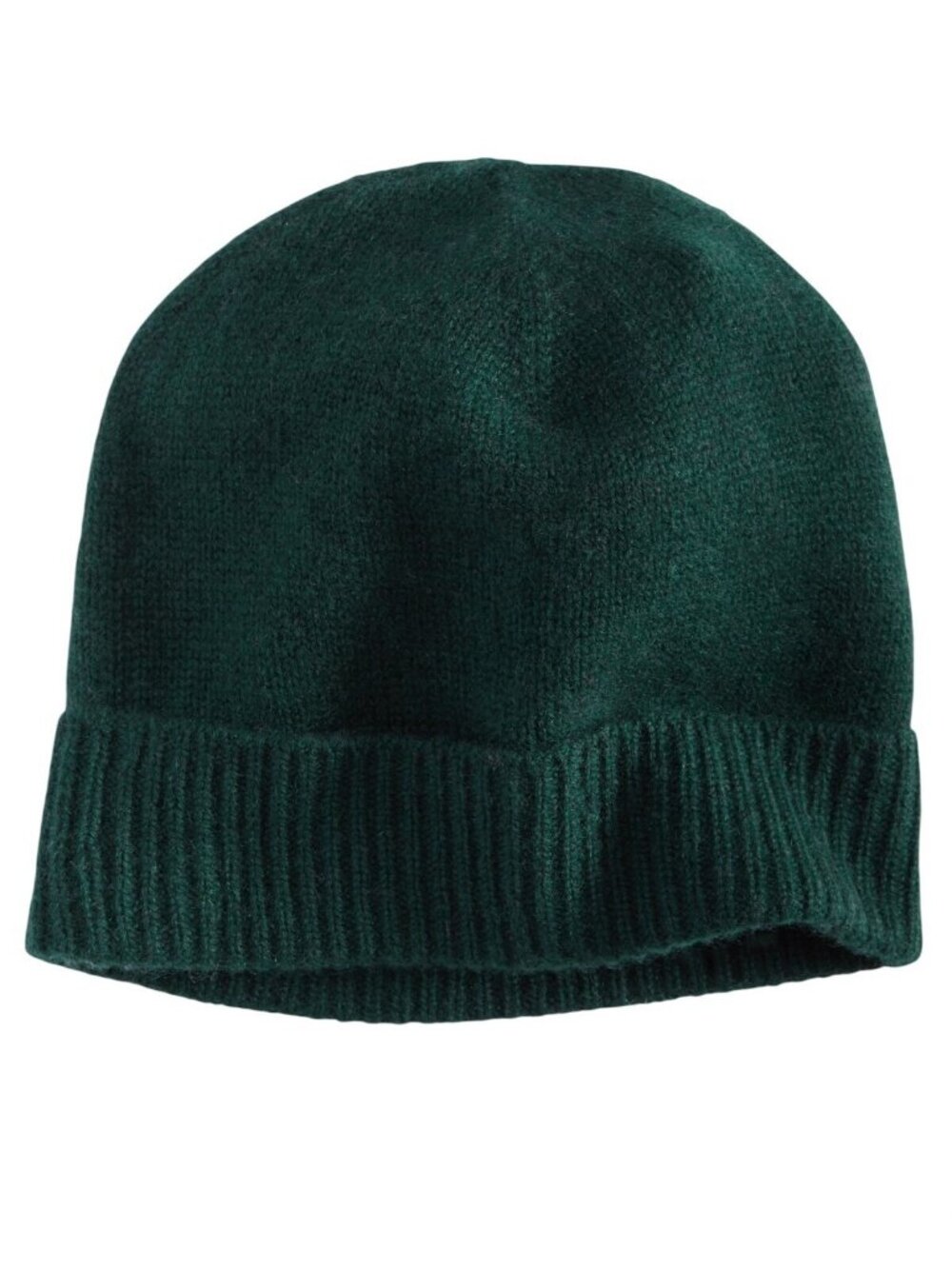 NWT Charter Club Womens 100% Cashmere Cuffed Beanie 100160260HT Deep Pine Green